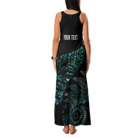Aotearoa Personalized Lawn Bowls Maori Family Matching Tank Maxi Dress and Hawaiian Shirt New Zealand Paua Shell Tribal Silver Fern - Polynesian Pride