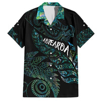 Aotearoa Personalized Lawn Bowls Maori Hawaiian Shirt New Zealand Paua Shell Tribal Silver Fern LT7 Green - Polynesian Pride