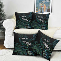 Aotearoa Personalized Lawn Bowls Maori Pillow Cover New Zealand Paua Shell Tribal Silver Fern - Polynesian Pride