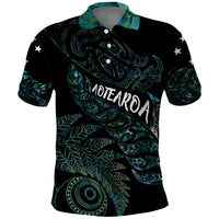 Aotearoa Personalized Lawn Bowls Maori Polo Shirt New Zealand Paua Shell Tribal Silver Fern - Polynesian Pride
