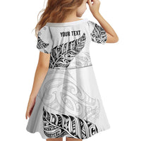 Aotearoa Personalized Lawn Bowls Maori Family Matching Off Shoulder Maxi Dress and Hawaiian Shirt New Zealand White Tribal Silver Fern LT7 - Polynesian Pride