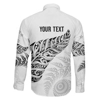 Aotearoa Personalized Lawn Bowls Maori Family Matching Puletasi and Hawaiian Shirt New Zealand White Tribal Silver Fern LT7 - Polynesian Pride