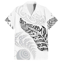Aotearoa Personalized Lawn Bowls Maori Hawaiian Shirt New Zealand White Tribal Silver Fern - Polynesian Pride