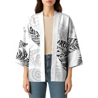 Aotearoa Personalized Lawn Bowls Maori Kimono New Zealand White Tribal Silver Fern - Polynesian Pride