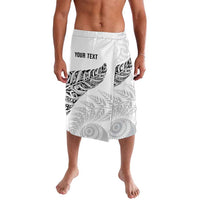 Aotearoa Personalized Lawn Bowls Maori Lavalava New Zealand White Tribal Silver Fern - Polynesian Pride
