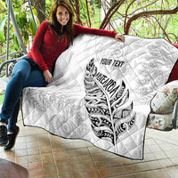 Aotearoa Personalized Lawn Bowls Maori Quilt New Zealand White Tribal Silver Fern - Polynesian Pride