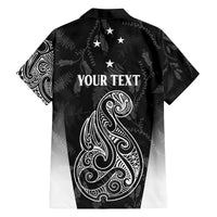 Personalised Maori Waitangi Family Matching Off Shoulder Long Sleeve Dress and Hawaiian Shirt New Zealand Silver Fern Mix Kowhai Flowers LT7 - Polynesian Pride