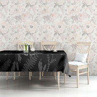 Personalised Maori Waitangi Tablecloth New Zealand Silver Fern Mix Kowhai Flowers LT7 - Polynesian Pride