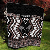 Personalised Taniko Motifs Aotearoa Quilt Waitangi Kowhaiwhai Kiwi - Mocha