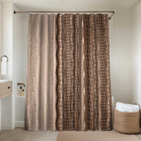 Vintage Beige Hawaiian Traditional Kapa Mix Flowers Lei Bathroom Set