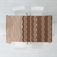 Vintage Beige Hawaiian Traditional Kapa Mix Flowers Lei Tablecloth LT7 Beige - Polynesian Pride