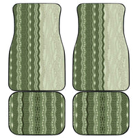 Vintage Sage Green Hawaiian Traditional Kapa Mix Flowers Lei Car Mats LT7 - Polynesian Pride
