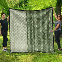 Vintage Sage Green Hawaiian Traditional Kapa Mix Flowers Lei Quilt LT7 - Polynesian Pride