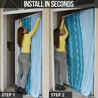 Vintage Cobalt Blue Hawaiian Traditional Kapa Mix Flowers Lei Door Cover