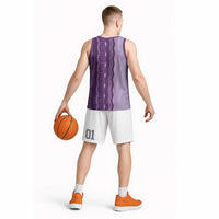 Vintage Violet Hawaiian Traditional Kapa Mix Flowers Lei Basketball Jersey LT7 - Polynesian Pride