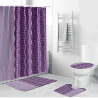 Vintage Violet Hawaiian Traditional Kapa Mix Flowers Lei Bathroom Set