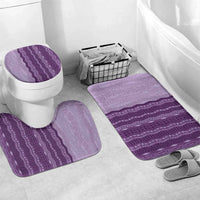 Vintage Violet Hawaiian Traditional Kapa Mix Flowers Lei Bathroom Set