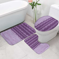 Vintage Violet Hawaiian Traditional Kapa Mix Flowers Lei Bathroom Set