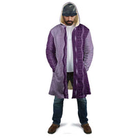 Vintage Violet Hawaiian Traditional Kapa Mix Flowers Lei Cloak