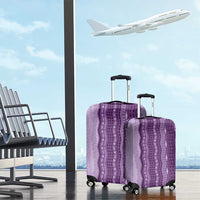 Vintage Violet Hawaiian Traditional Kapa Mix Flowers Lei Luggage Cover LT7 - Polynesian Pride