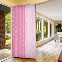 Vintage Pink Hawaiian Traditional Kapa Mix Flowers Lei Door Cover LT7 - Polynesian Pride
