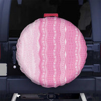 Vintage Pink Hawaiian Traditional Kapa Mix Flowers Lei Spare Tire Cover LT7 No hole Pink - Polynesian Pride