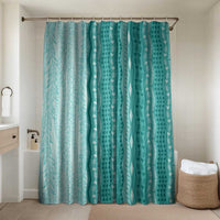 Vintage Teal Hawaiian Traditional Kapa Mix Flowers Lei Bathroom Set