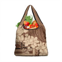 Samoa Women's Day Grocery Bag Tiale Flower Mix Siapo Tapa