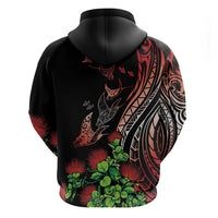 Aloha Hawaii Manta Rays Hoodie Red Ohia Lehua