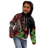 Aloha Hawaii Manta Rays Kid Hoodie Red Ohia Lehua