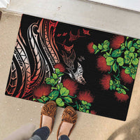 Aloha Hawaii Manta Rays Rubber Doormat Red Ohia Lehua