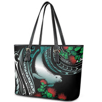 Aloha Hawaii Monk Seal Leather Tote Bag Mix Ohia Lehua