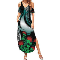 Aloha Hawaii Monk Seal Summer Maxi Dress Mix Ohia Lehua