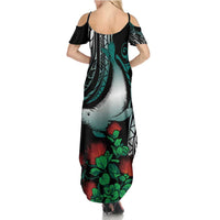 Aloha Hawaii Monk Seal Summer Maxi Dress Mix Ohia Lehua