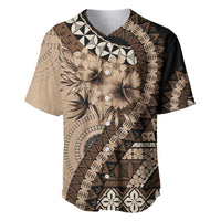 Bula Fiji Baseball Jersey Mocha Brown Kaivity Masi Tapa