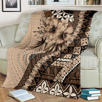 Bula Fiji Blanket Mocha Brown Kaivity Masi Tapa LT7 - Polynesian Pride