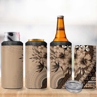 Bula Fiji 4 in 1 Can Cooler Tumbler Mocha Brown Kaivity Masi Tapa LT7 - Polynesian Pride