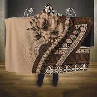 Bula Fiji Hooded Blanket Mocha Brown Kaivity Masi Tapa