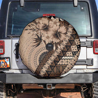 Bula Fiji Spare Tire Cover Mocha Brown Kaivity Masi Tapa LT7 Brown - Polynesian Pride
