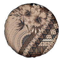 Bula Fiji Spare Tire Cover Mocha Brown Kaivity Masi Tapa LT7 - Polynesian Pride