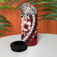 Bula Fiji 4 in 1 Can Cooler Tumbler White Kaivity Masi Tapa LT7 - Polynesian Pride