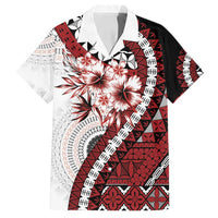 Bula Fiji Family Matching Long Sleeve Bodycon Dress and Hawaiian Shirt White Kaivity Masi Tapa
