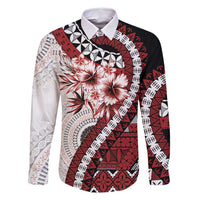 Bula Fiji Family Matching Off Shoulder Short Dress and Hawaiian Shirt White Kaivity Masi Tapa