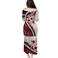 Bula Fiji Puletasi White Kaivity Masi Tapa