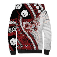 Bula Fiji Sherpa Hoodie White Kaivity Masi Tapa