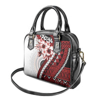 Bula Fiji Shoulder Handbag White Kaivity Masi Tapa LT7 - Polynesian Pride