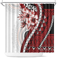 Bula Fiji Shower Curtain White Kaivity Masi Tapa