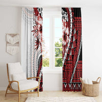 Bula Fiji Window Curtain White Kaivity Masi Tapa