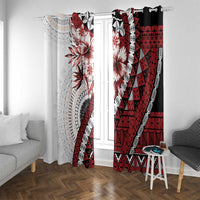 Bula Fiji Window Curtain White Kaivity Masi Tapa