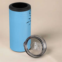 Bula Fiji 4 in 1 Can Cooler Tumbler Turquoise Kaivity Masi Tapa LT7 - Polynesian Pride
